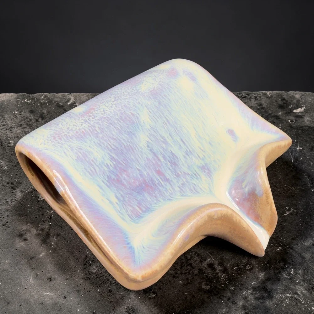 Artisan Drip Ceramic‎ Spoon Rest Pottery Kitchen Utensil Sponge Holder DripSpout